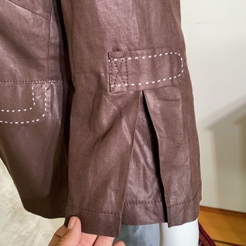 Vex Collection Brown Cotton Light Jacket/Top - Picture 5 of 13